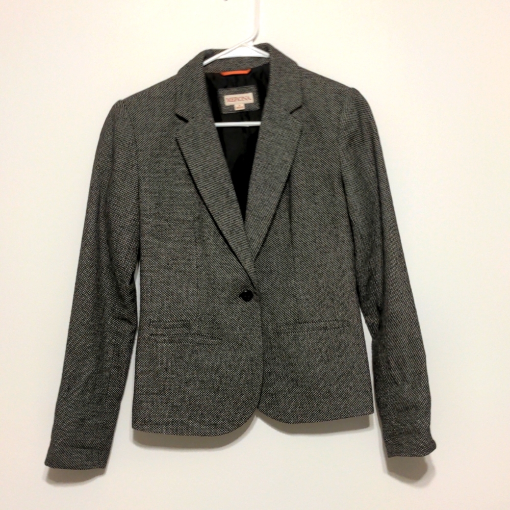 🌈3 for $12 🌈 Merona Black, Gray, & White Career Blazer Sz 2